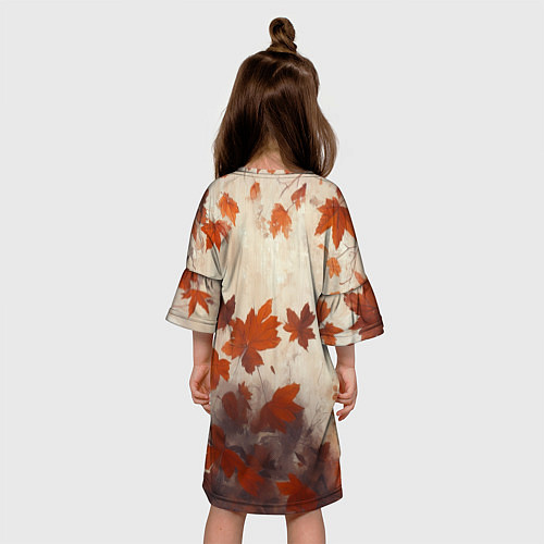 Детское платье Осенняя красная панда / 3D-принт – фото 4