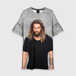 Платье клеш для девочки Jason Momoa, цвет: 3D-принт