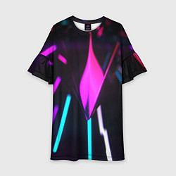 Детское платье Оптические лучи неон