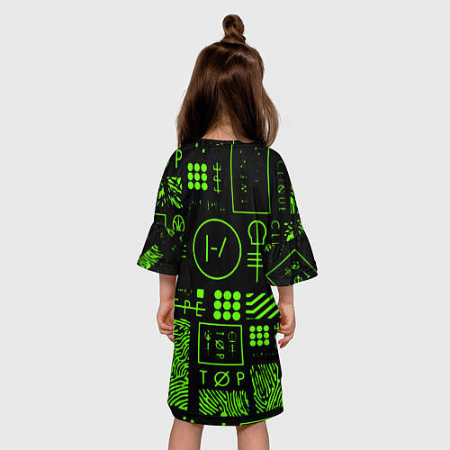 Детское платье Twenty one pilots neon / 3D-принт – фото 4