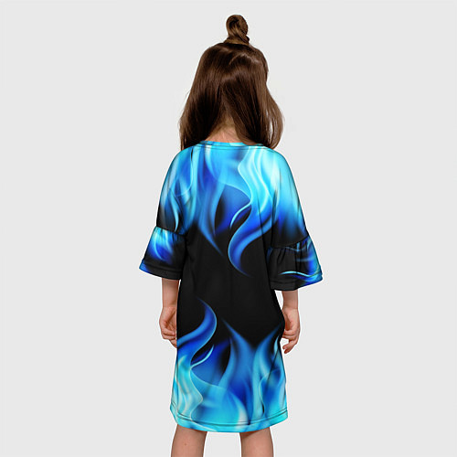 Детское платье CGGO blue flame / 3D-принт – фото 4