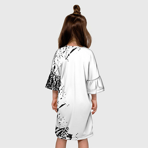 Детское платье Doom logo краски чёрные / 3D-принт – фото 4