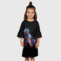 Платье клеш для девочки Disruptor dota 2, цвет: 3D-принт — фото 2