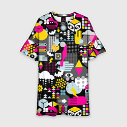 Детское платье Цветной абстрактный паттерн