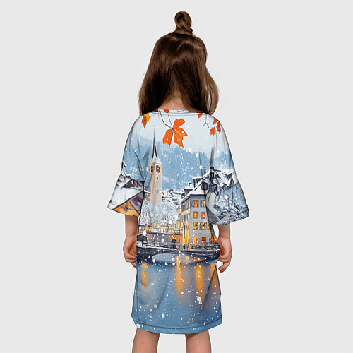 Детское платье Предновогодний Санкт-Петербург / 3D-принт – фото 4