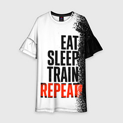 Детское платье Eat sleep train repeat