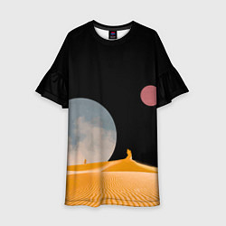 Платье клеш для девочки Arrakis sandworm Dune, цвет: 3D-принт