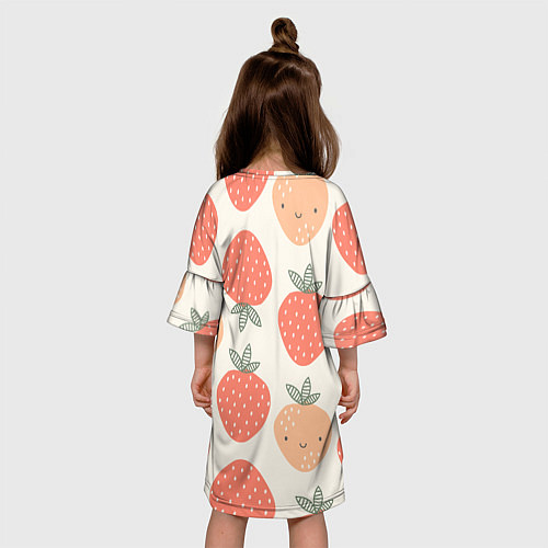 Детское платье Клубничный узор / 3D-принт – фото 4