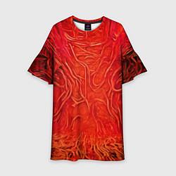 Детское платье Красный симбионт абстракция