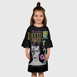 Платье клеш для девочки David Bowie - Tokyo 1973, цвет: 3D-принт — фото 2