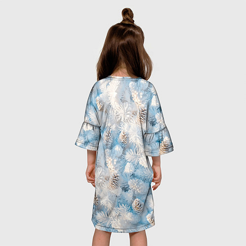 Детское платье Мороз и солнце - еловые шишки / 3D-принт – фото 4