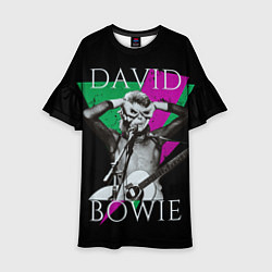 Платье клеш для девочки David Bowie - hand goggles, цвет: 3D-принт