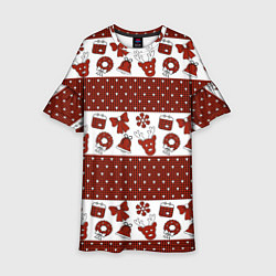 Детское платье Новогодний паттерн