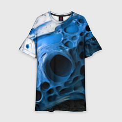 Детское платье Сине-белая абстрактная структура