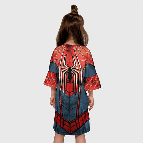 Детское платье Классический костюм человека паука / 3D-принт – фото 4