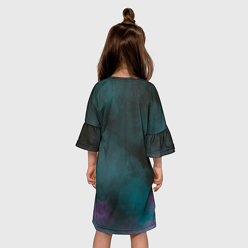 Детское платье Джинкс голубой дым / 3D-принт – фото 4