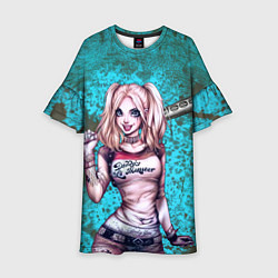 Платье клеш для девочки Harley Quinn, цвет: 3D-принт