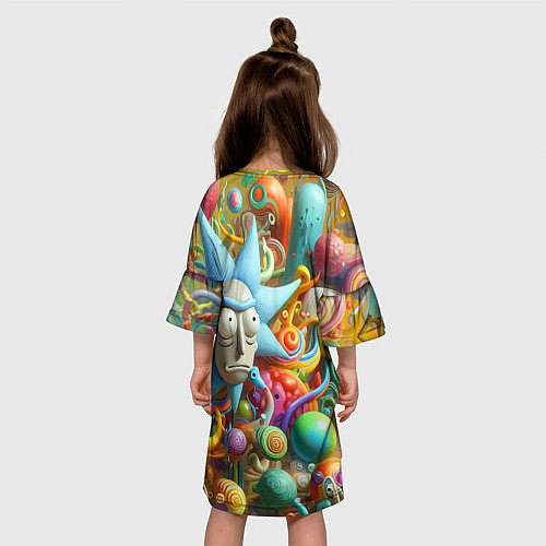 Детское платье Рик Санчес - абстракция / 3D-принт – фото 4