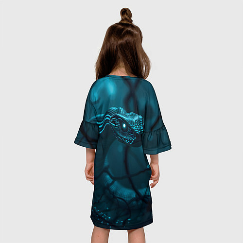 Детское платье Змея в темном лесу / 3D-принт – фото 4