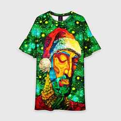 Платье клеш для девочки Ded Moroz: pop-art-brut-nouveau pointillism, цвет: 3D-принт