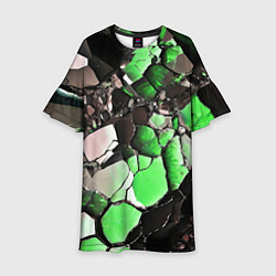 Детское платье Чёрно-зелёный камень