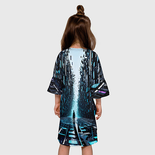 Детское платье Человек в цифровом лесу / 3D-принт – фото 4