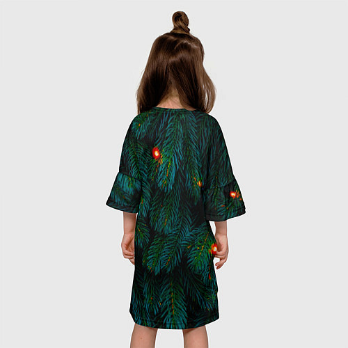 Детское платье Еловые ветви / 3D-принт – фото 4