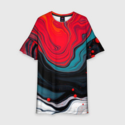 Детское платье Абстракция эбру