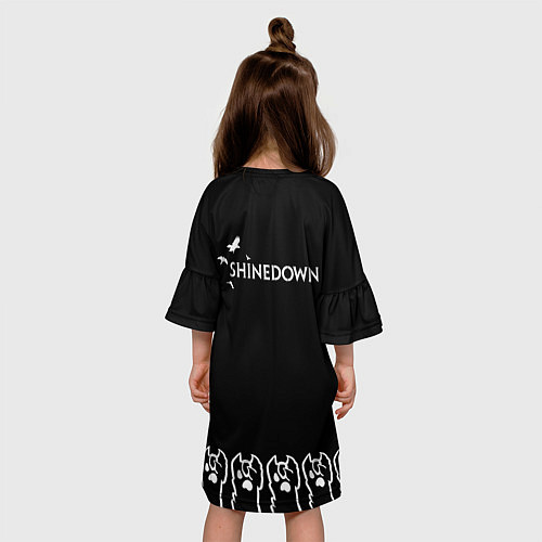 Детское платье Shinedown: cat rock / 3D-принт – фото 4