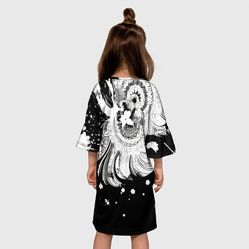 Детское платье Абстрактная экспрессивная композиция / 3D-принт – фото 4