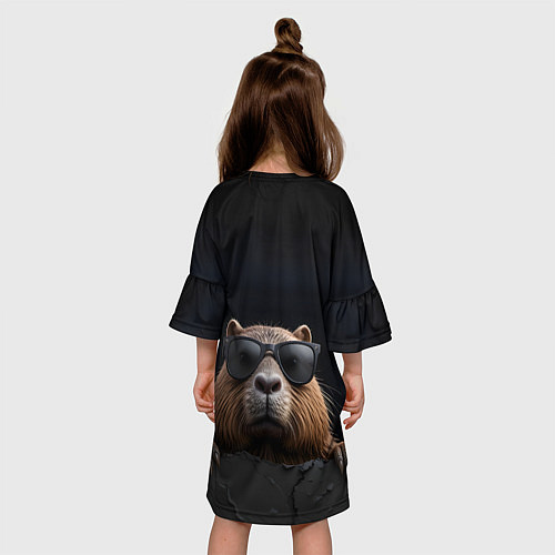 Детское платье Фанат капибары / 3D-принт – фото 4
