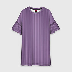 Детское платье Серо-фиолетовый в тонкую полоску