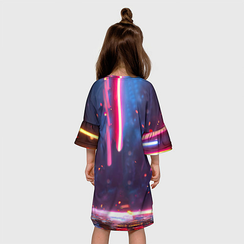 Детское платье Уточка в неоне / 3D-принт – фото 4