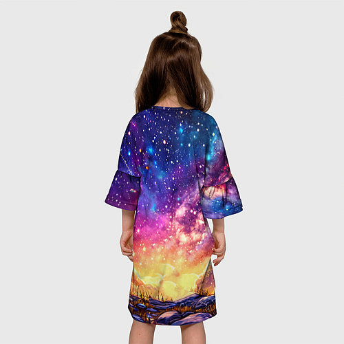 Детское платье Лось и звездное небо / 3D-принт – фото 4