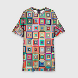 Детское платье Квадратная мозаика