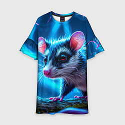 Детское платье Опоссум в синей туманности