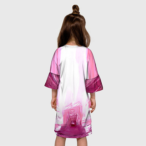 Детское платье Пингвин в розовом / 3D-принт – фото 4