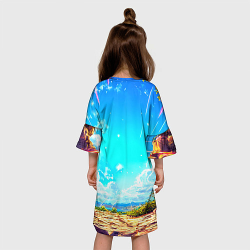 Детское платье Страус в пещере / 3D-принт – фото 4