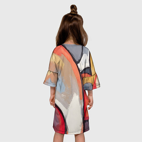 Детское платье Абстракция с кругами / 3D-принт – фото 4