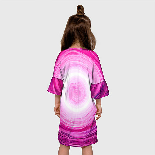 Детское платье Даллас Маверикс в розовом водовороте / 3D-принт – фото 4