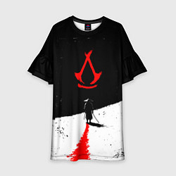 Платье клеш для девочки Assassins creed shadows - самурай, цвет: 3D-принт