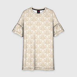 Детское платье Элегантный бежевый узор с дамасками