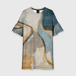 Детское платье Абстракция с песком и водой