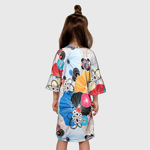 Детское платье Цветы - абстрактные узоры / 3D-принт – фото 4