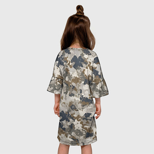 Детское платье Светлый камуфляж / 3D-принт – фото 4