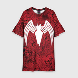 Детское платье Знак венома на красном