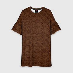 Детское платье Коричневый текстурный