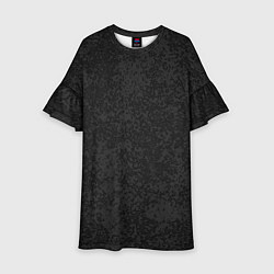 Детское платье Угольный серый однотонный текстурированный