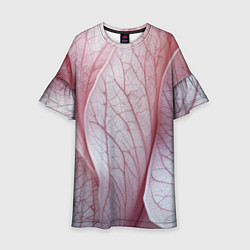 Детское платье Розовые листья