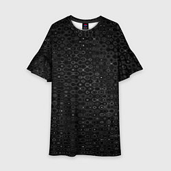 Детское платье Чёрный текстурный с узором